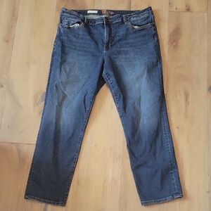 Kut From The Kloth Katy High Rise Ankle Straight Leg Dark Was Jeans Plus 16